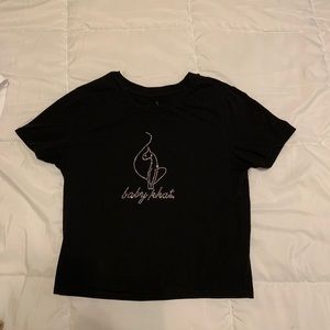 Black baby phat crop top